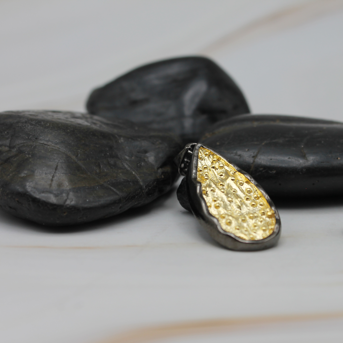 Gouden waterdruppel halsketting