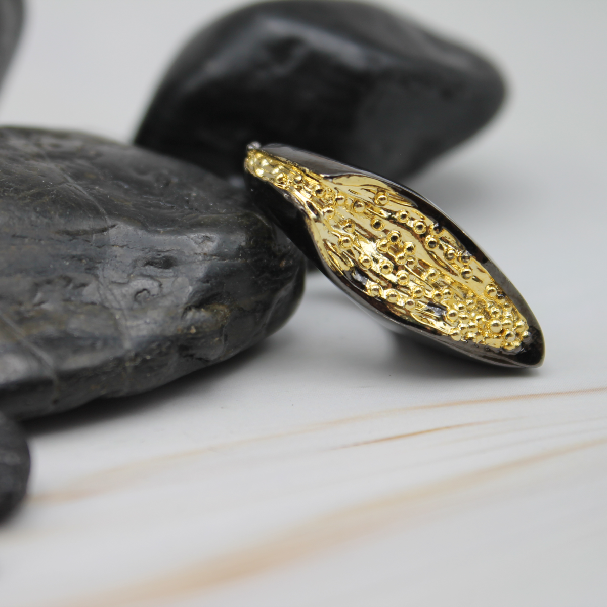 Gouden waterdruppel ring