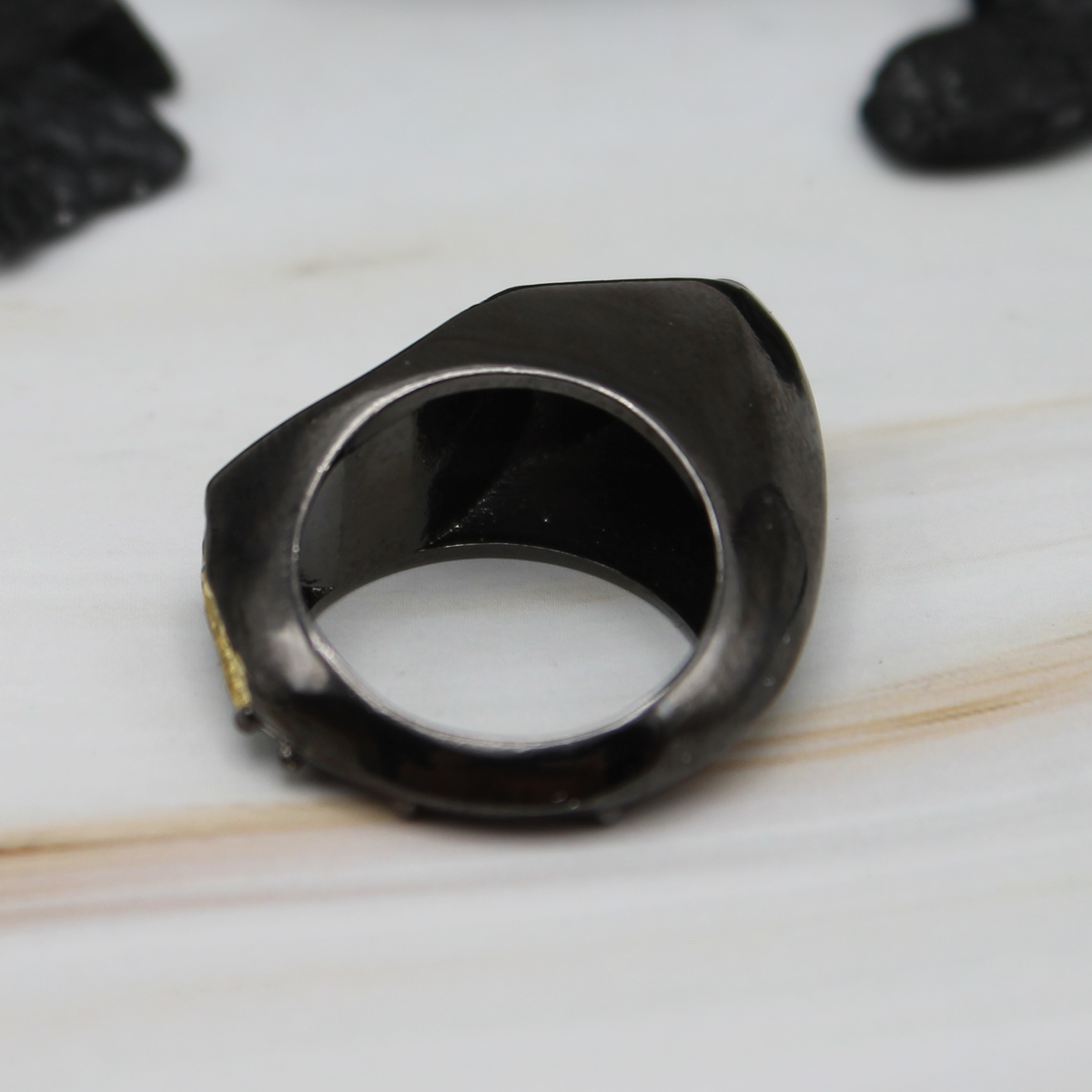 Gouden waterdruppel ring