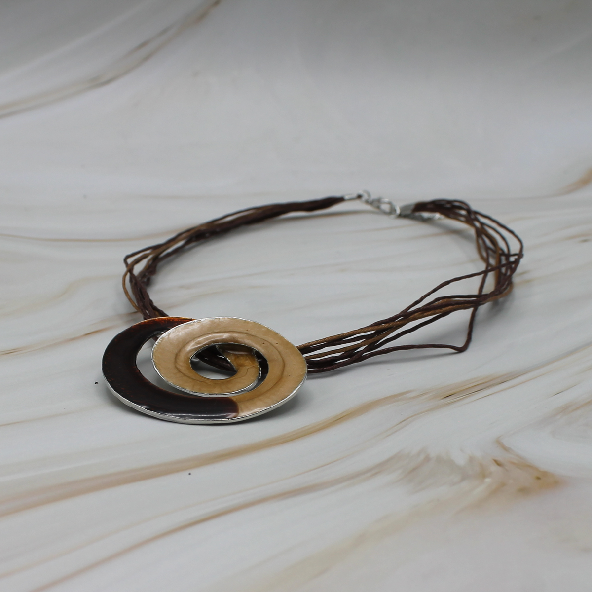 Boho spiraal halsketting