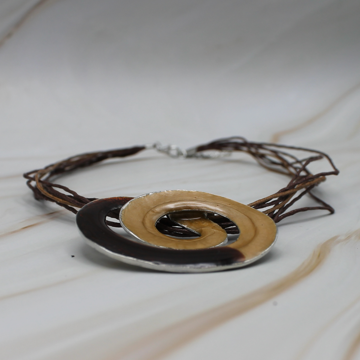 Boho spiraal halsketting