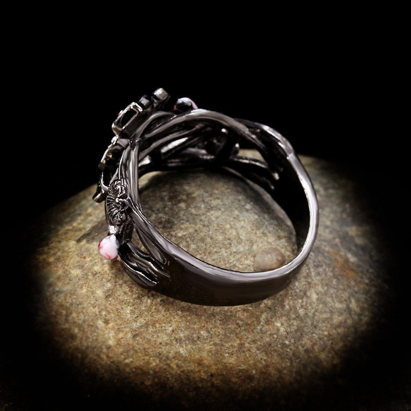 Pink peach blossom ring